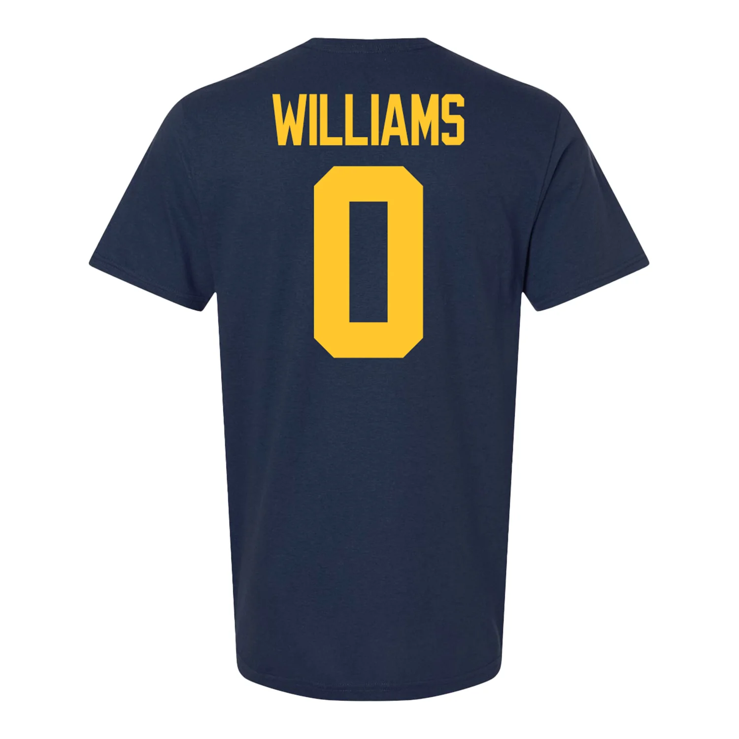 Michigan Wolverines #0 Tre Williams Student Athlete Blue Football T-Shirt
