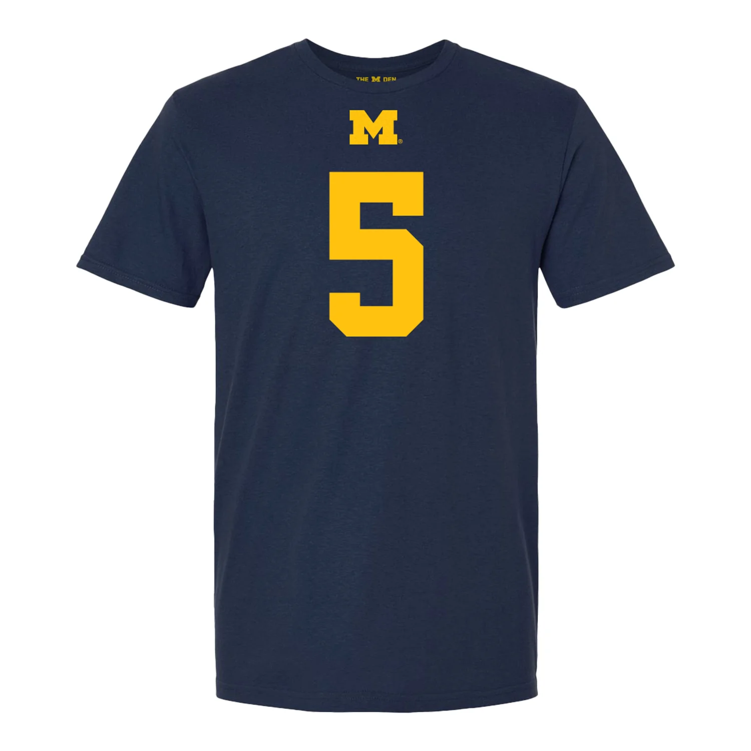 Michigan Wolverines #5 Jacob Oden Student Athlete Blue Football T-Shirt - Image 2