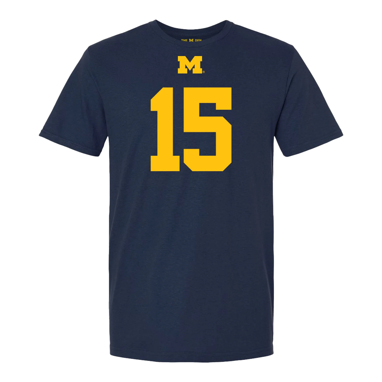 Michigan Wolverines #15 Ernest Hausmann Student Athlete Blue Football T-Shirt - Image 2