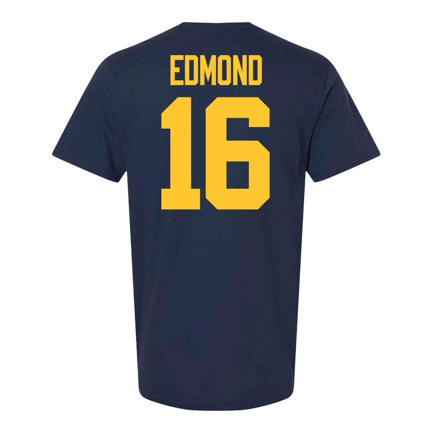 Michigan Wolverines #16 Jo'Ziah Edmond Student Athlete Blue Football T-Shirt
