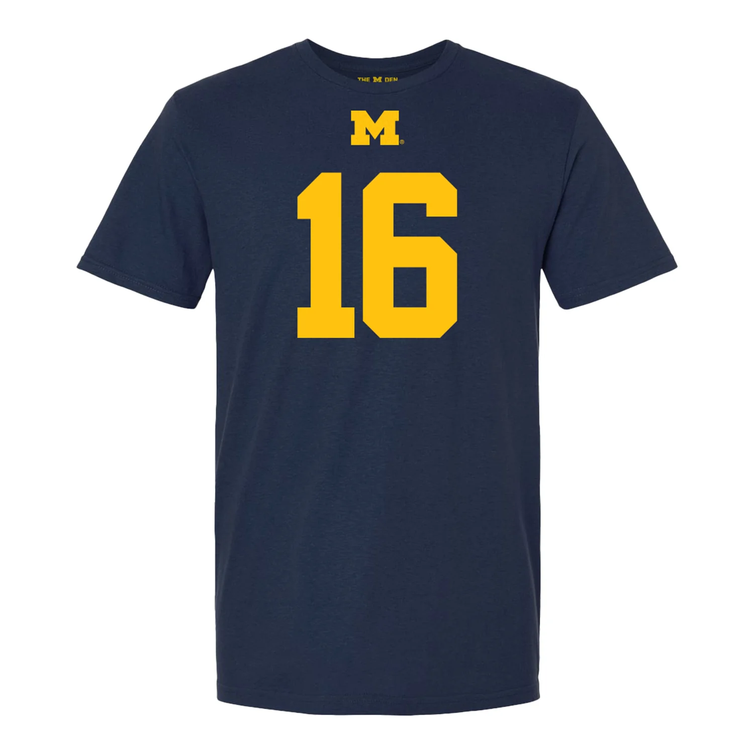 Michigan Wolverines #16 Jo'Ziah Edmond Student Athlete Blue Football T-Shirt - Image 2
