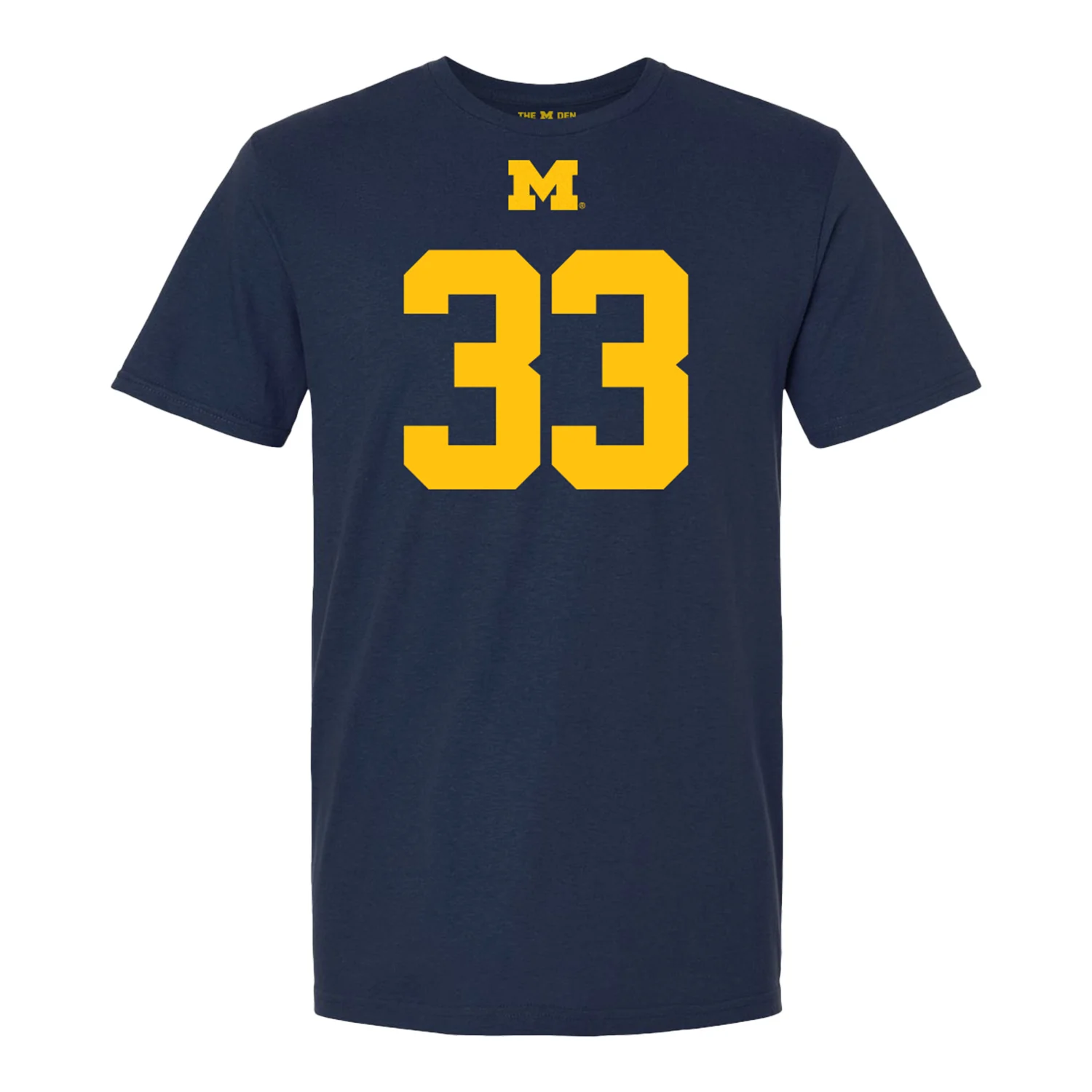 Michigan Wolverines #33 Dominic Nichols Student Athlete Blue Football T-Shirt - Image 2