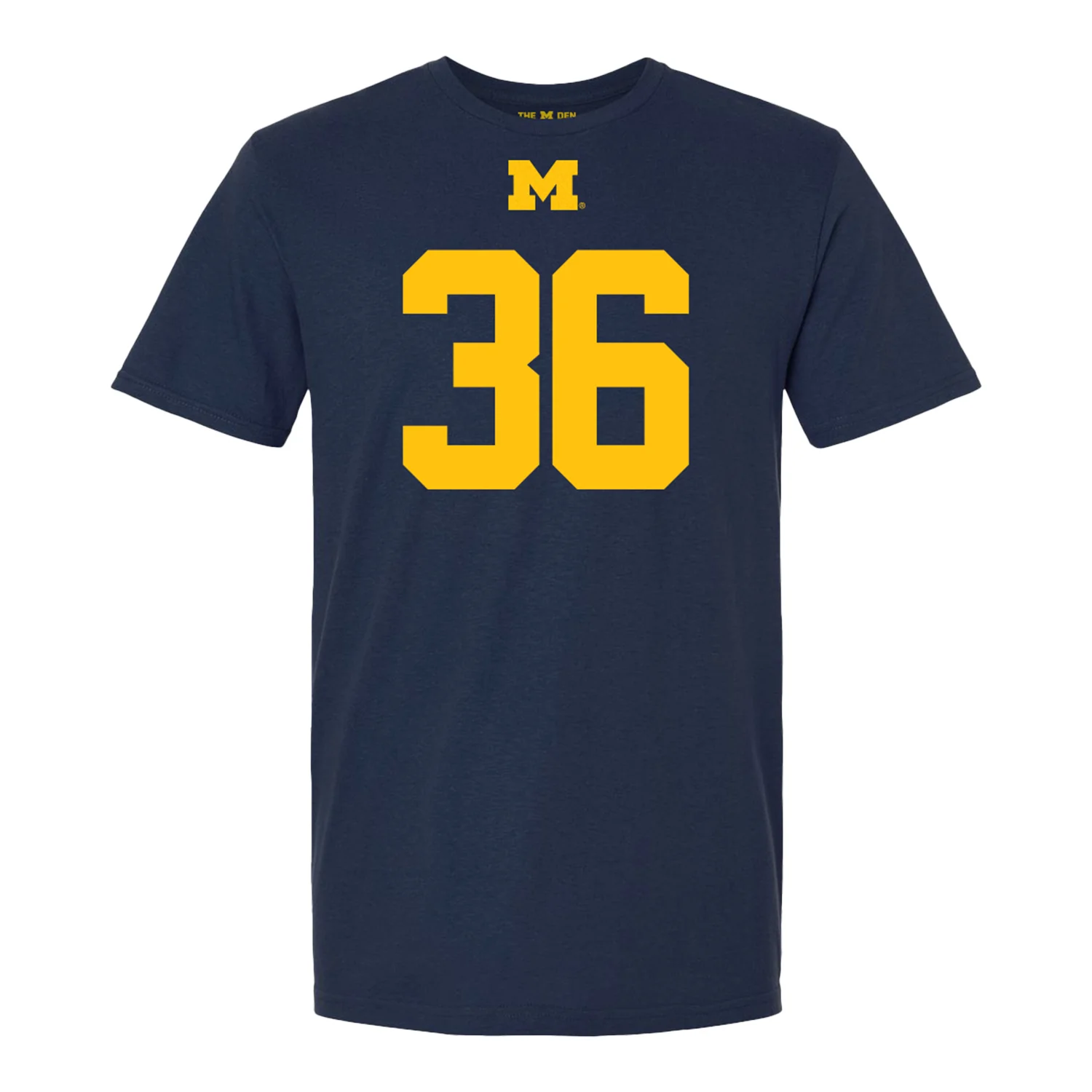 Michigan Wolverines #36 Josh Nichols Student Athlete Blue Football T-Shirt - Image 2