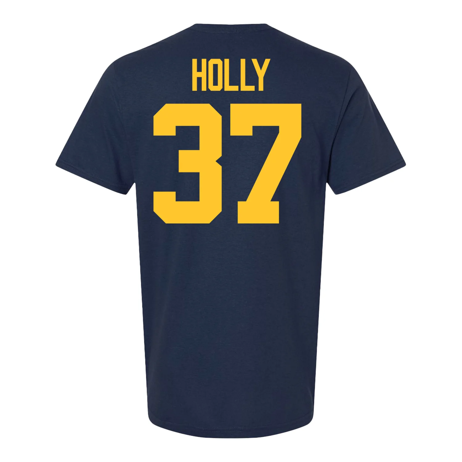 Michigan Wolverines #37 Julius Holly Student Athlete Blue Football T-Shirt