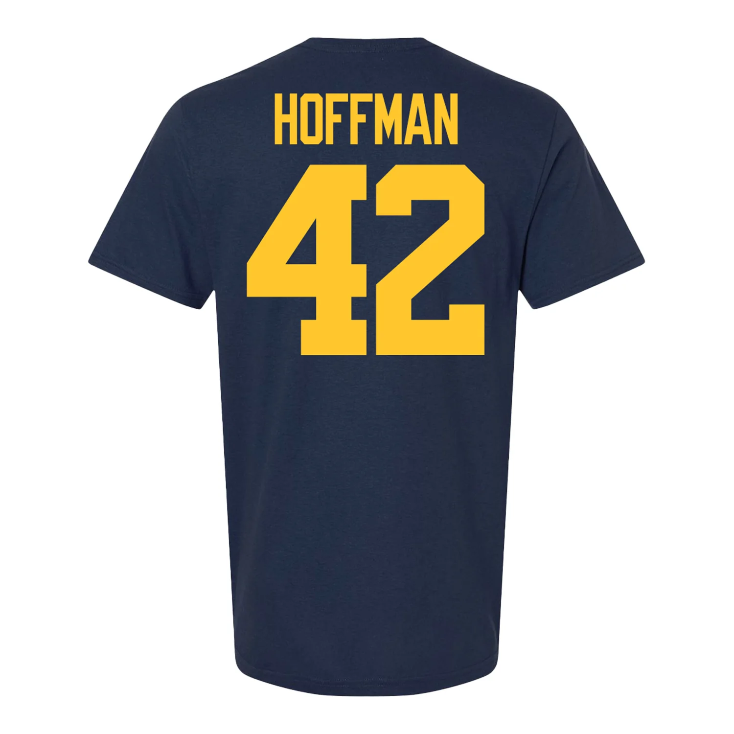 Michigan Wolverines #42 Jalen Hoffman Student Athlete Blue Football T-Shirt