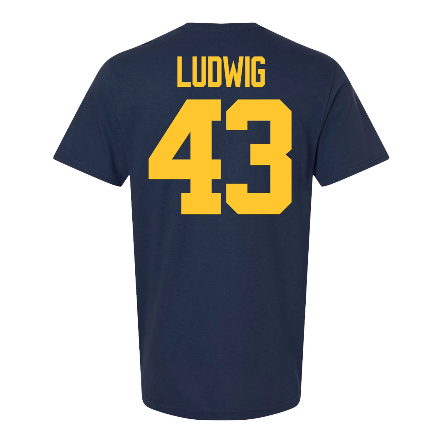 Michigan Wolverines #43 Zach Ludwig Student Athlete Blue Football T-Shirt