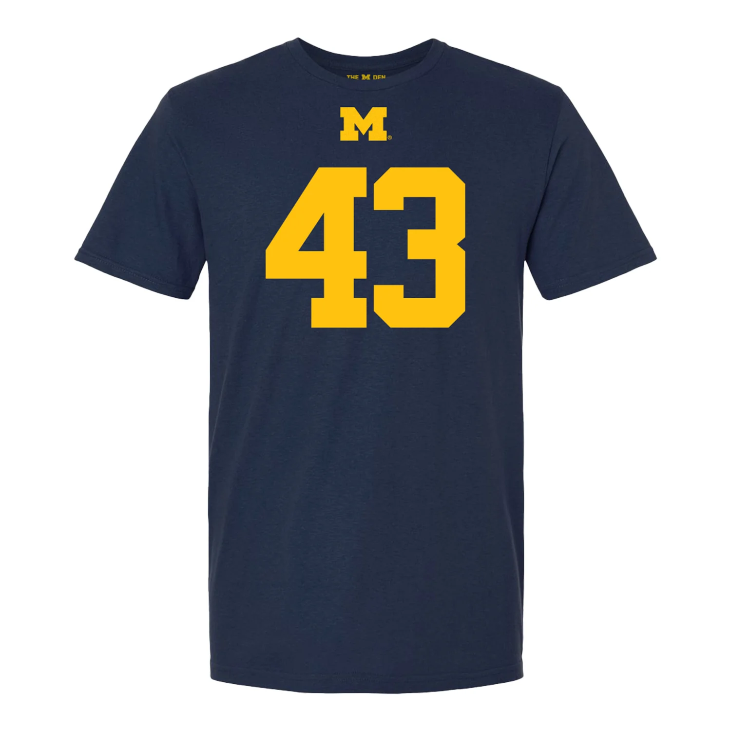 Michigan Wolverines #43 Zach Ludwig Student Athlete Blue Football T-Shirt - Image 2