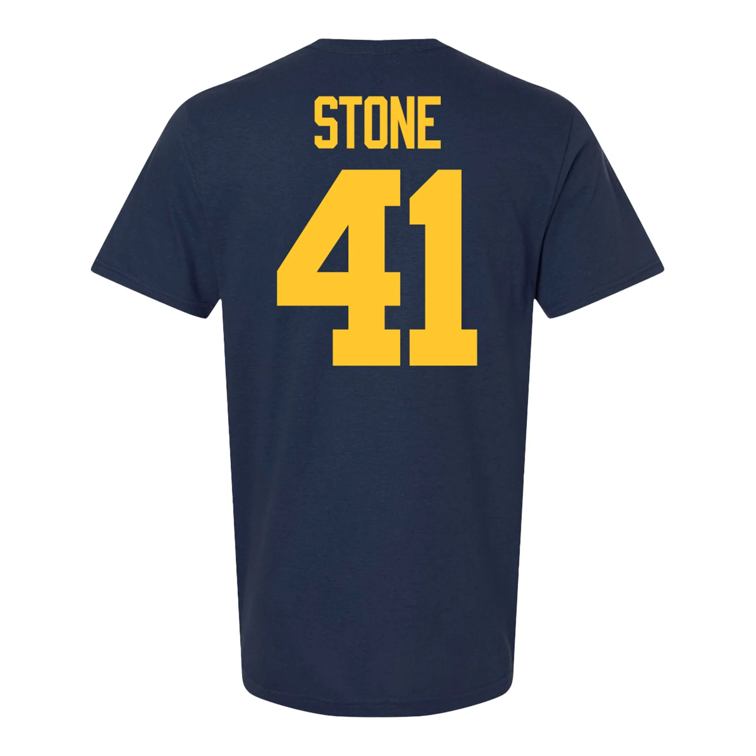 Michigan Wolverines #41 Shomari Stone Student Athlete Blue Football T-Shirt