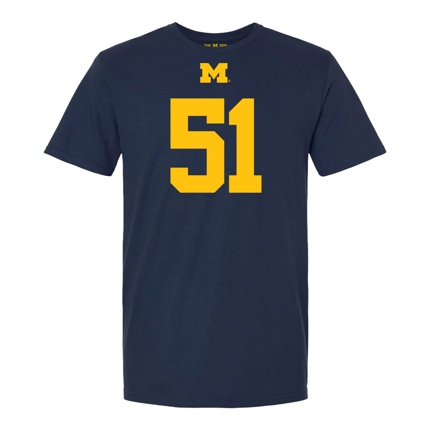 Michigan Wolverines #51 Greg Crippen Student Athlete Blue Football T-Shirt - Image 2