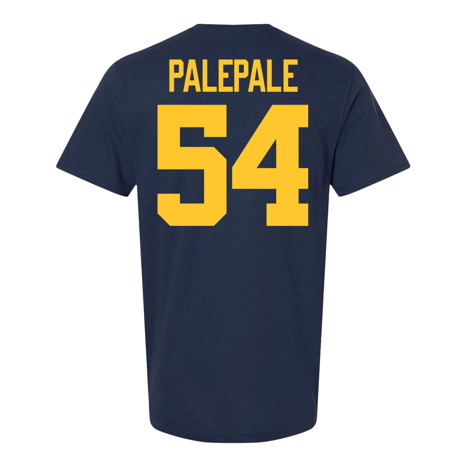 Michigan Wolverines #54 Deyvid Palepale Student Athlete Blue Football T-Shirt