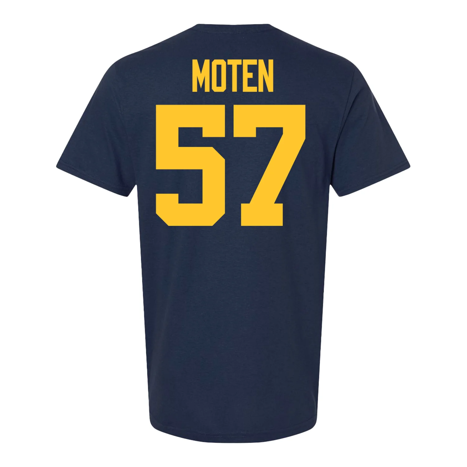 Michigan Wolverines #57 Travis Moten Student Athlete Blue Football T-Shirt