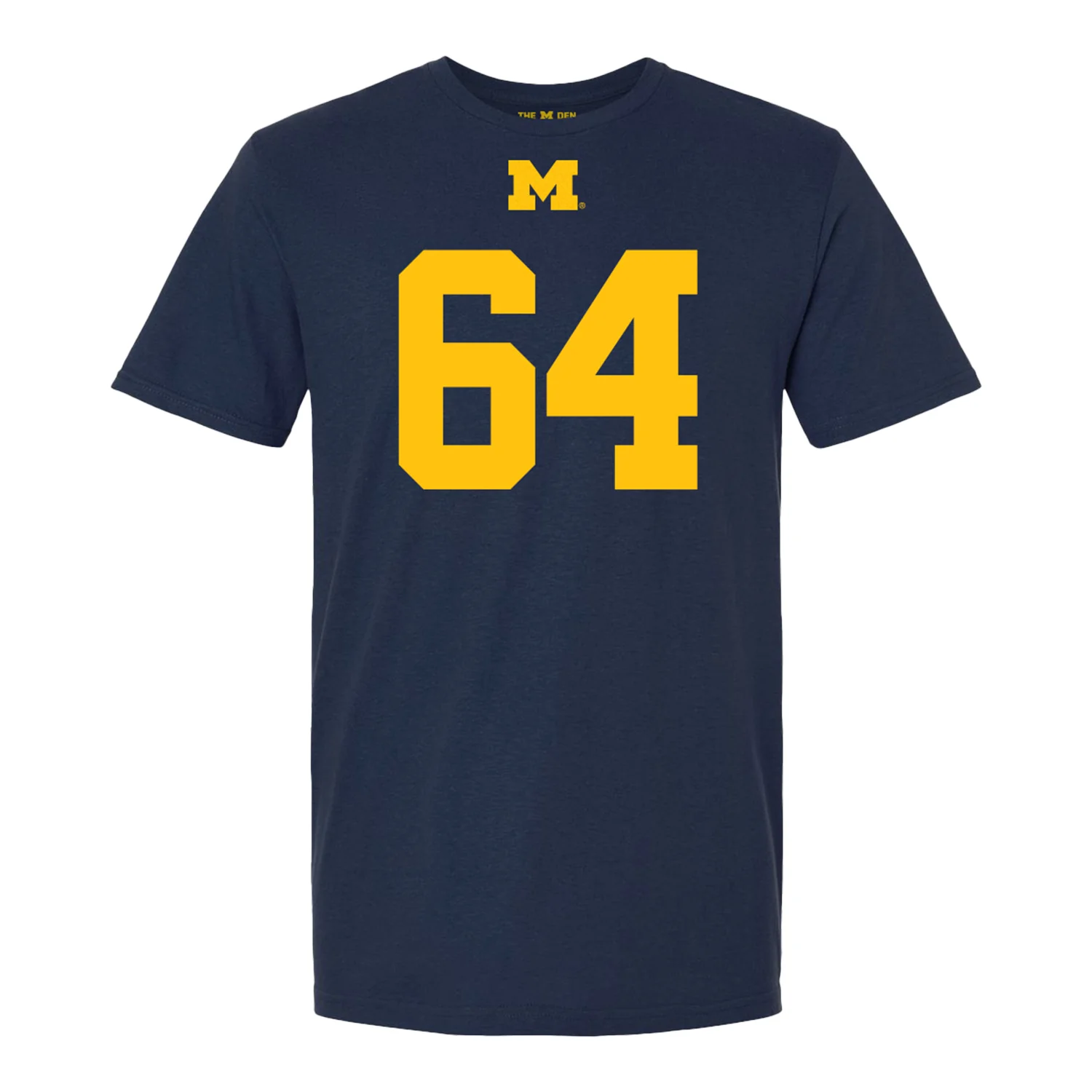 Michigan Wolverines #64 James Kavouklis Student Athlete Blue Football T-Shirt - Image 2