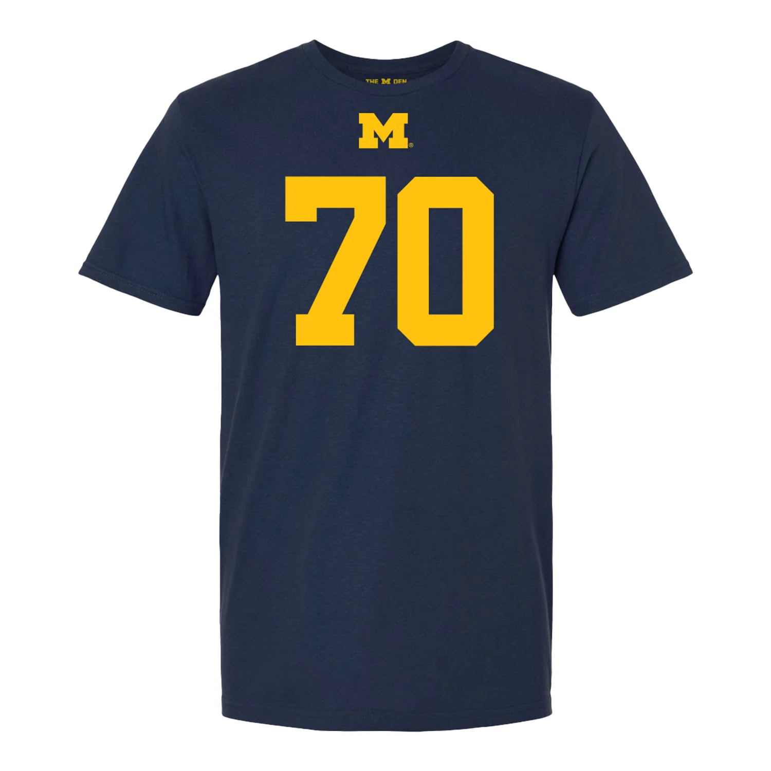 Michigan Wolverines #70 Brady Norton Student Athlete Blue Football T-Shirt - Image 2