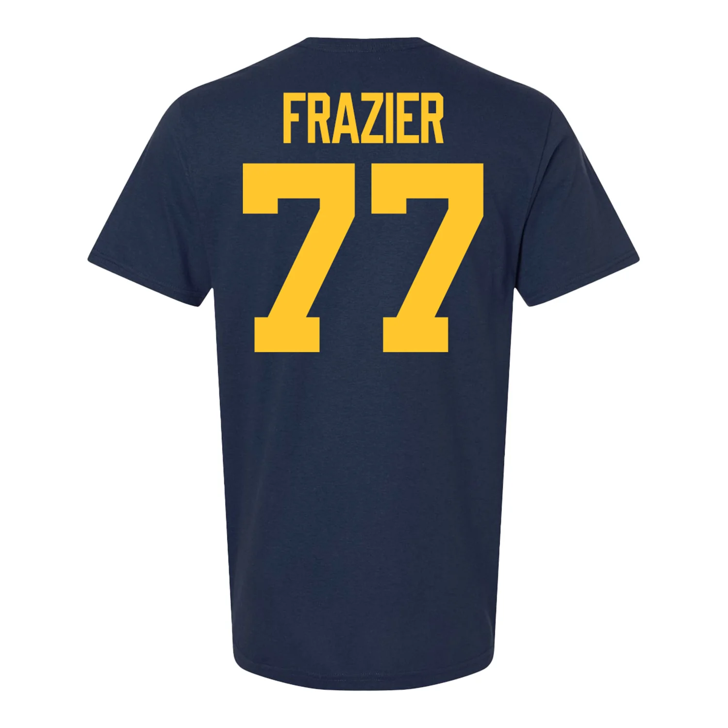 Michigan Wolverines #77 Blake Frazier Student Athlete Blue Football T-Shirt