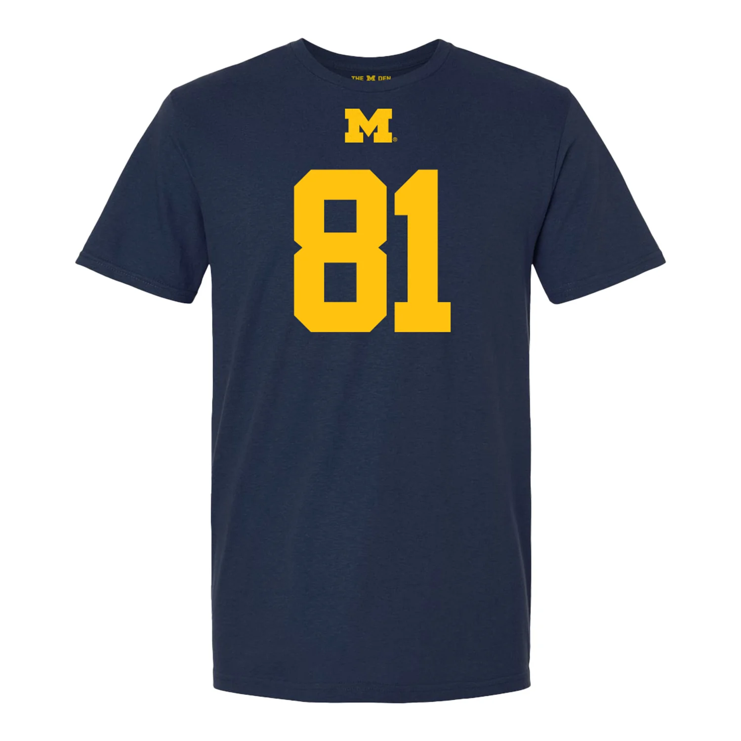 Michigan Wolverines #81 Peyton O'Leary Student Athlete Blue Football T-Shirt - Image 2