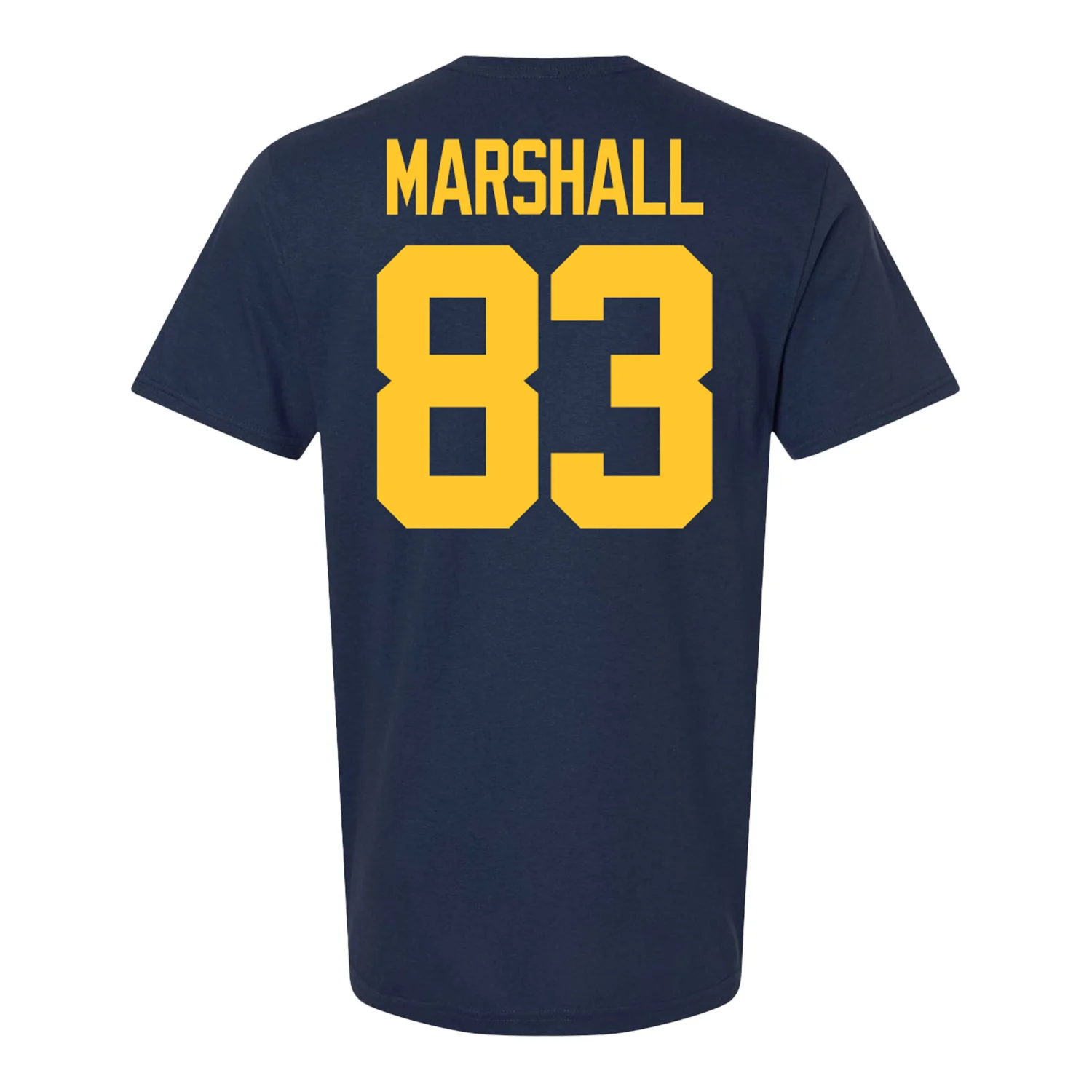 Michigan Wolverines #83 Zack Marshall Student Athlete Blue Football T-Shirt