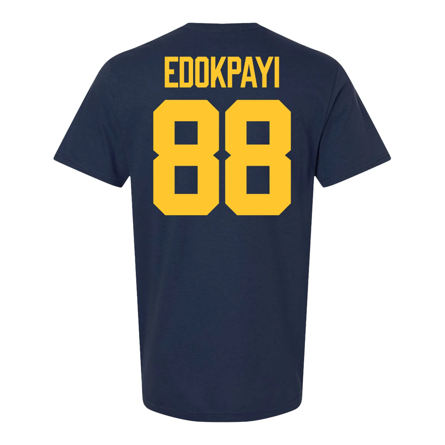 Michigan Wolverines #88 Lugard Edokpayi Student Athlete Blue Football T-Shirt