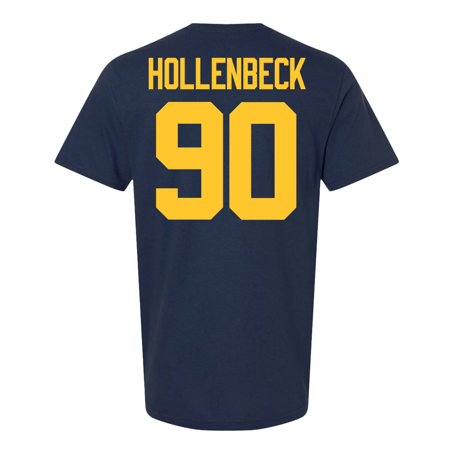 Michigan Wolverines #90 Hudson Hollenbeck Student Athlete Blue Football T-Shirt
