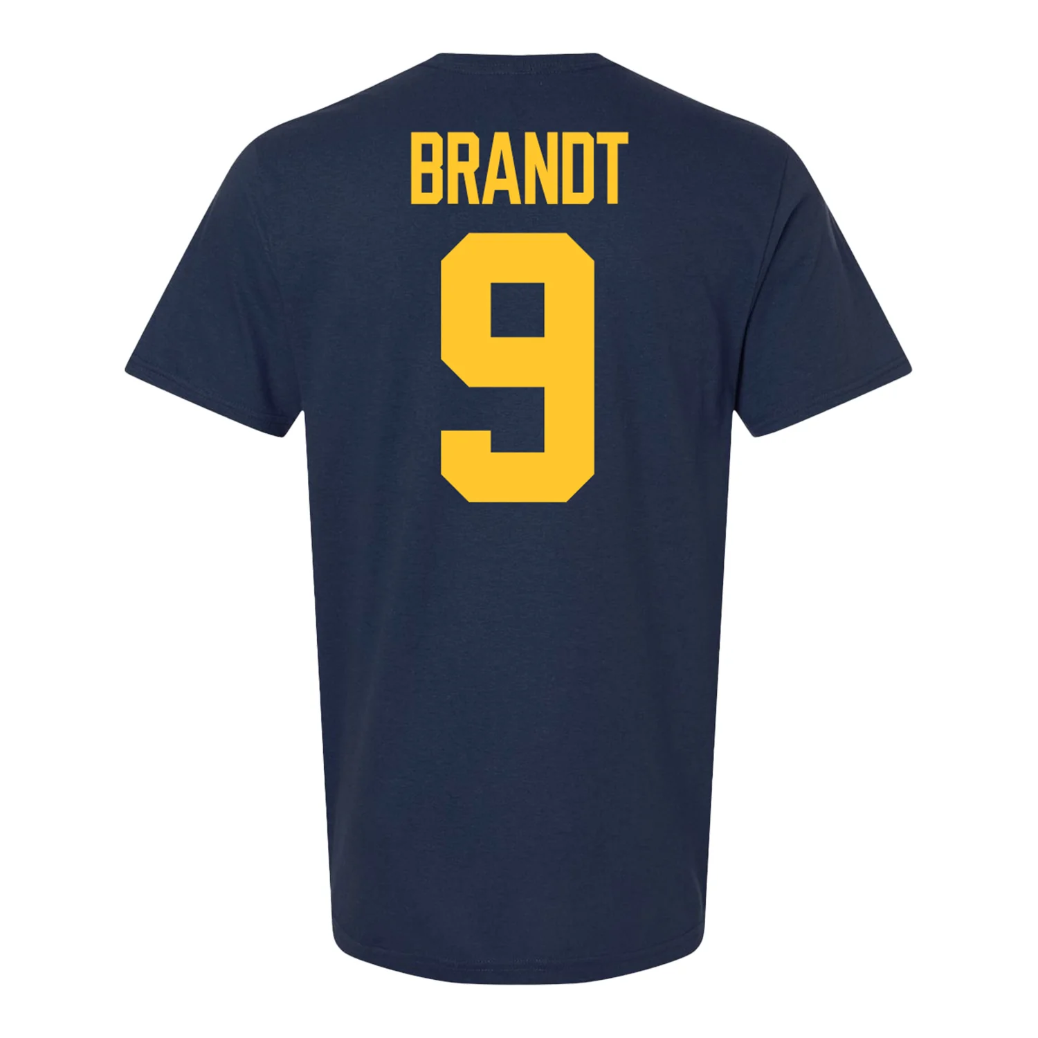 Michigan Wolverines #9 Cameron Brandt Student Athlete Blue Football T-Shirt