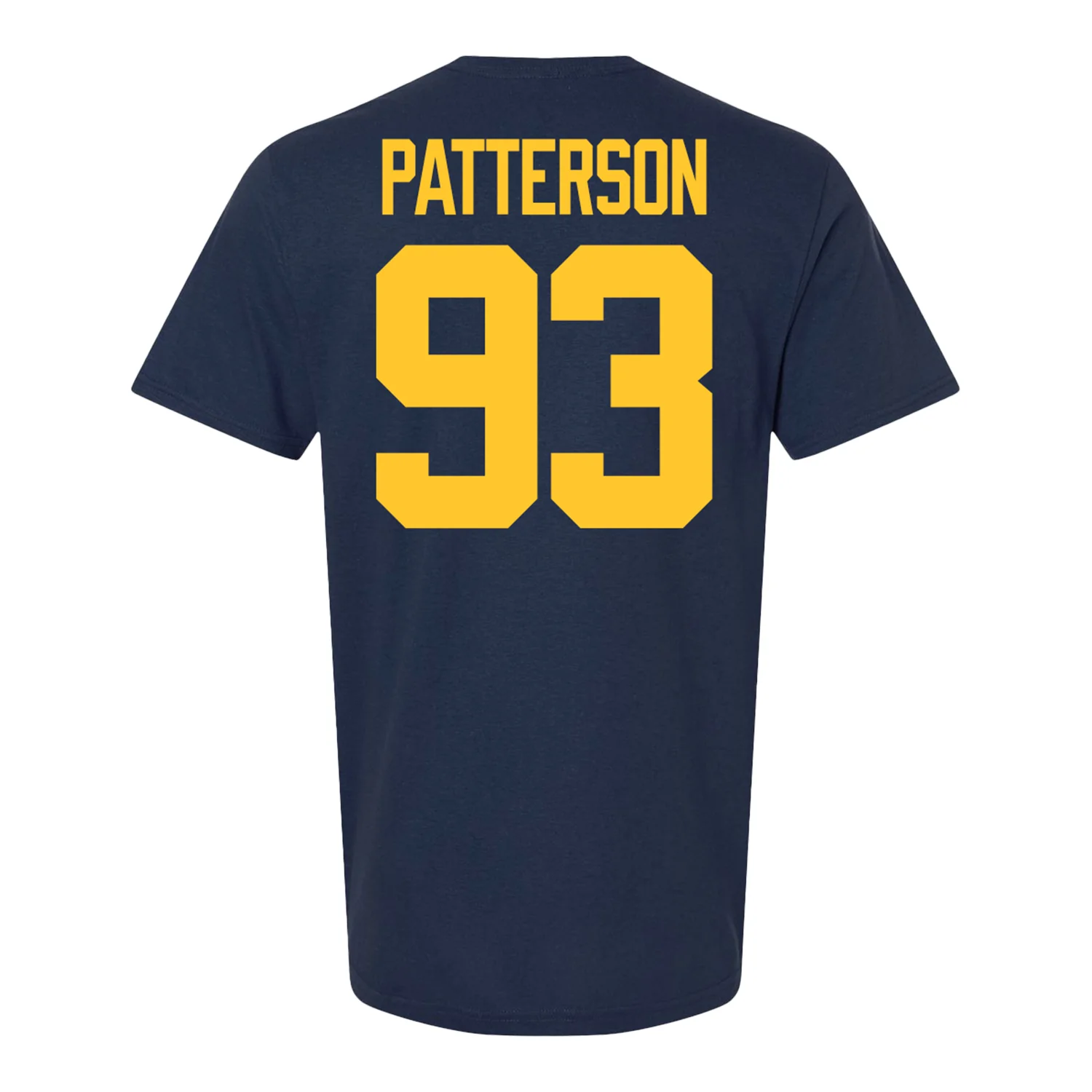 Michigan Wolverines #93 Benny Patterson Student Athlete Blue Football T-Shirt