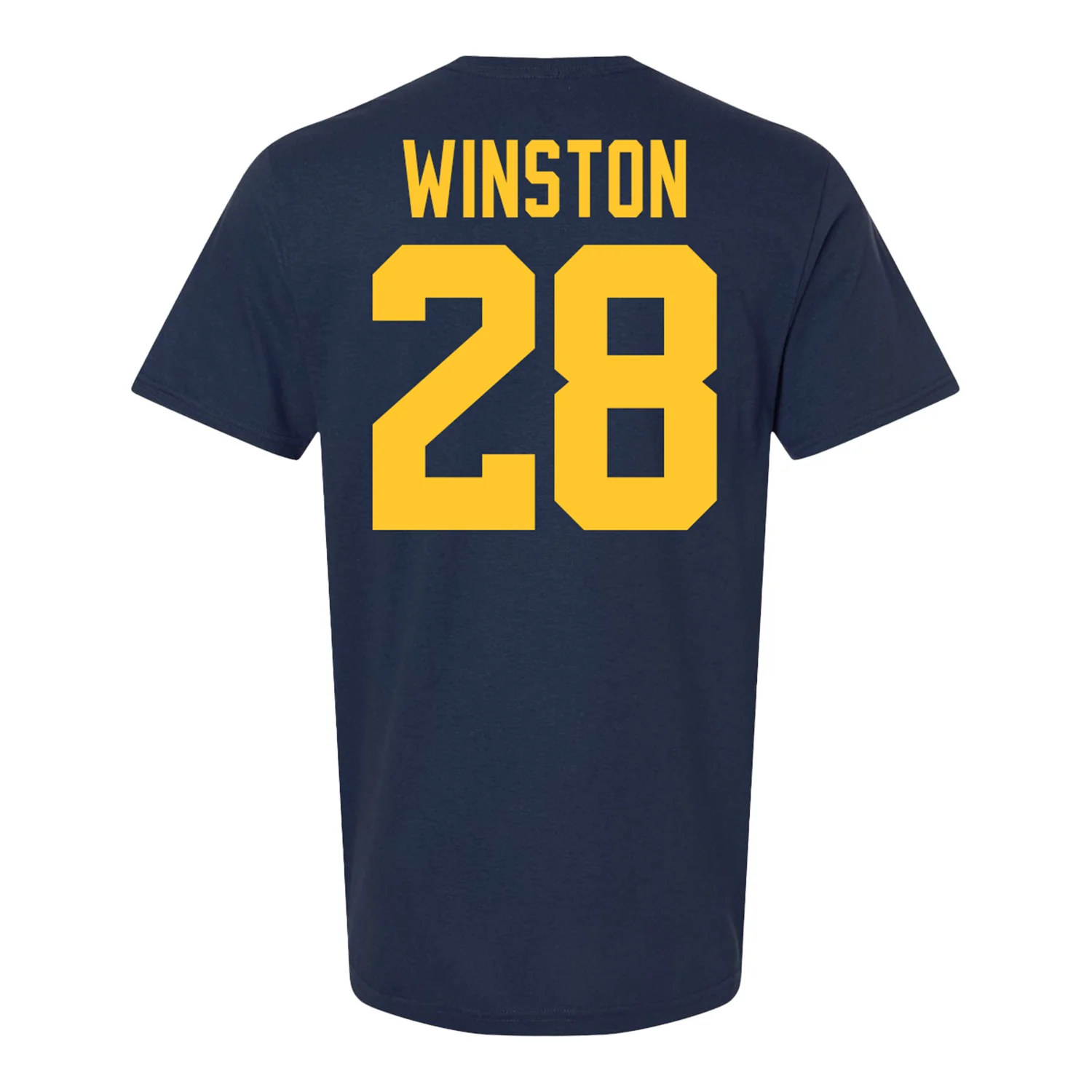 Michigan Wolverines #28 Kainoa Winston Student Athlete Blue Football T-Shirt