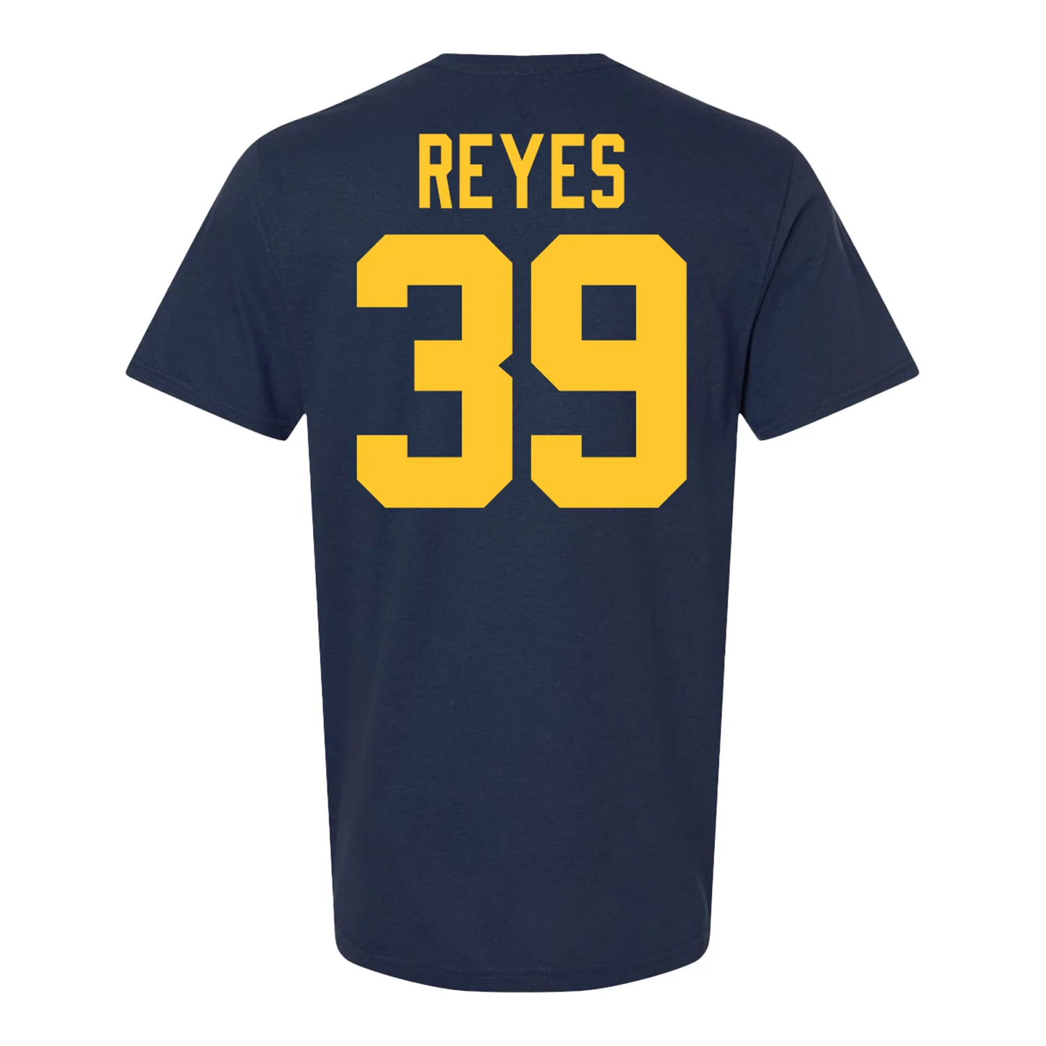 Michigan Wolverines #39 Max Reyes Student Athlete Blue Football T-Shirt