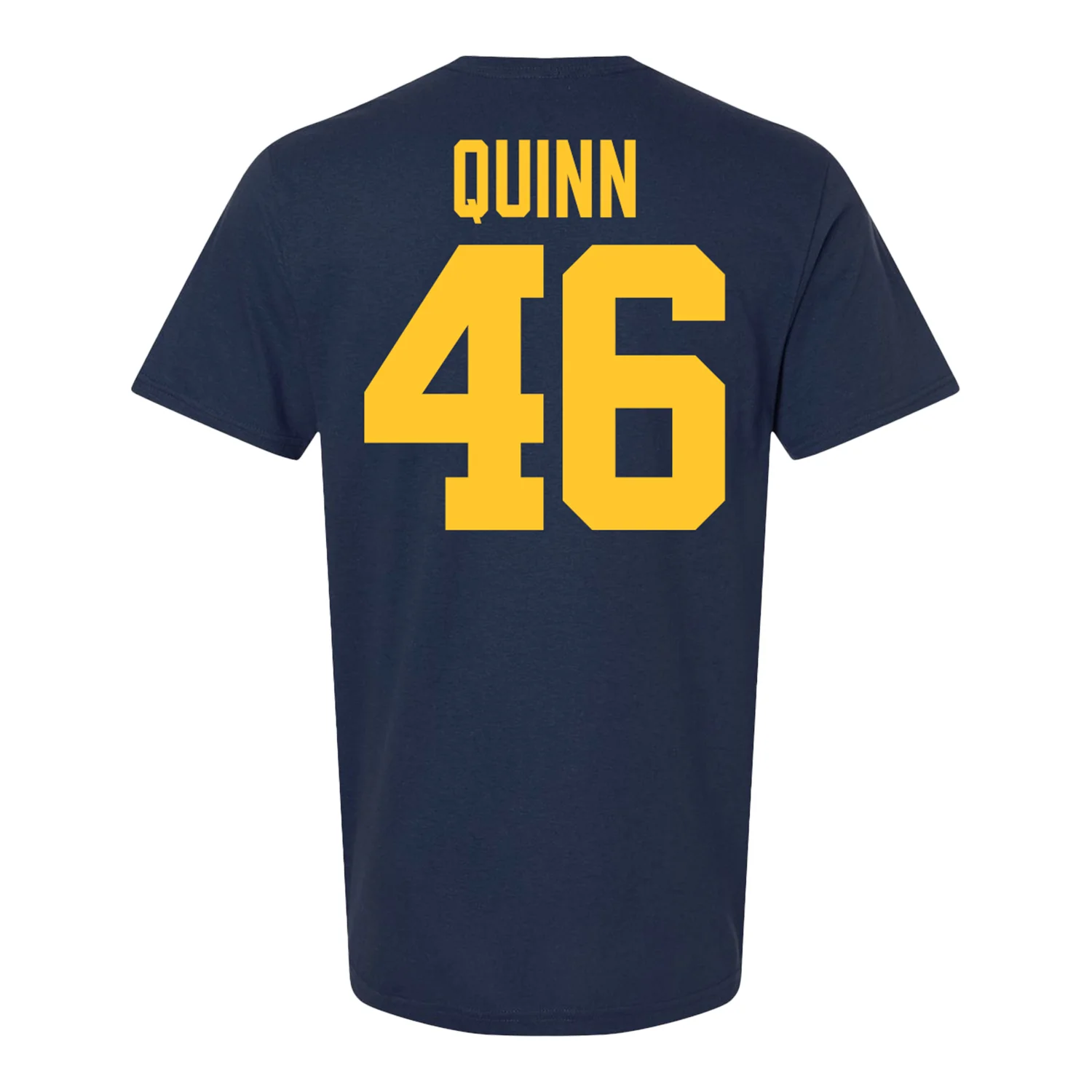 Michigan Wolverines #46 Crandall Quinn Student Athlete Blue Football T-Shirt