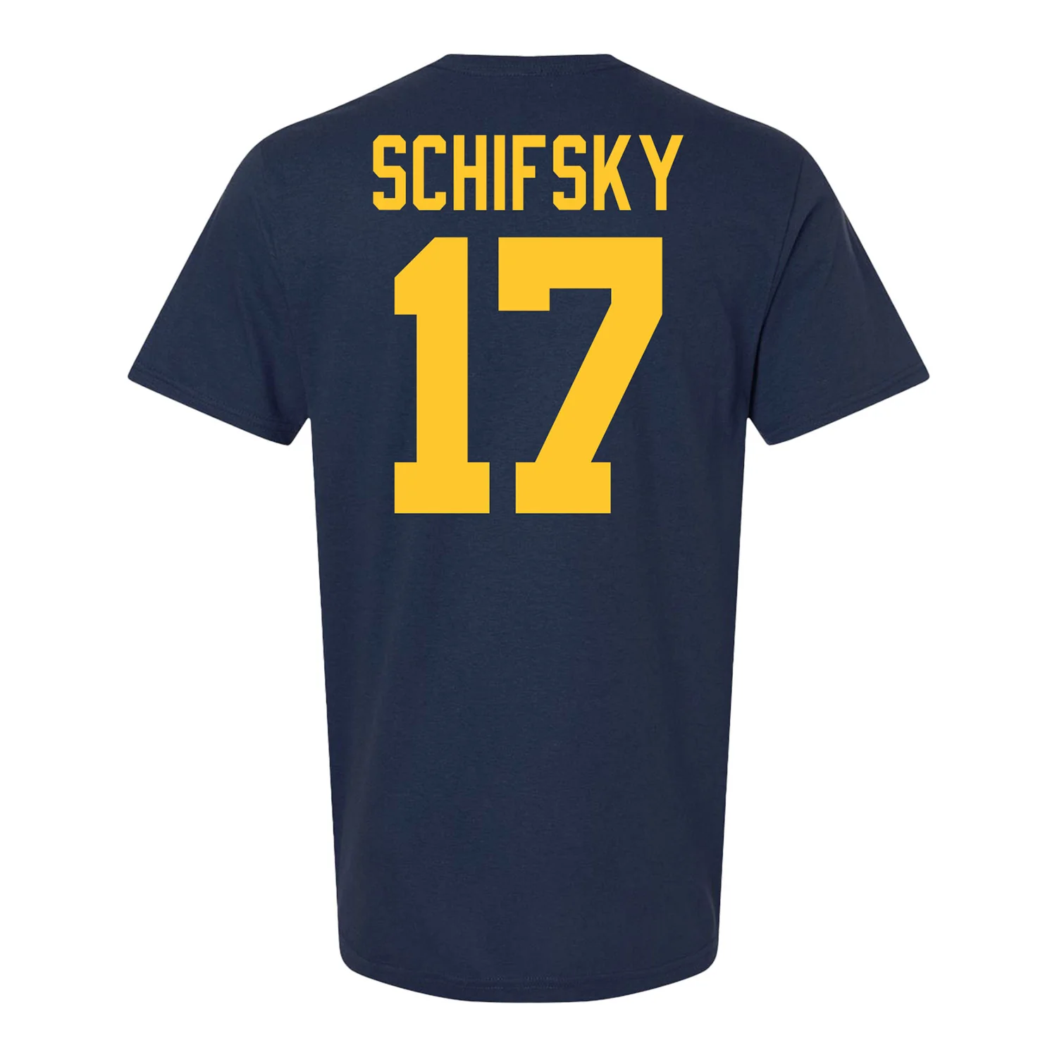 Michigan Wolverines Men's Hockey Student Athlete #17 Garrett Schifsky T-Shirt