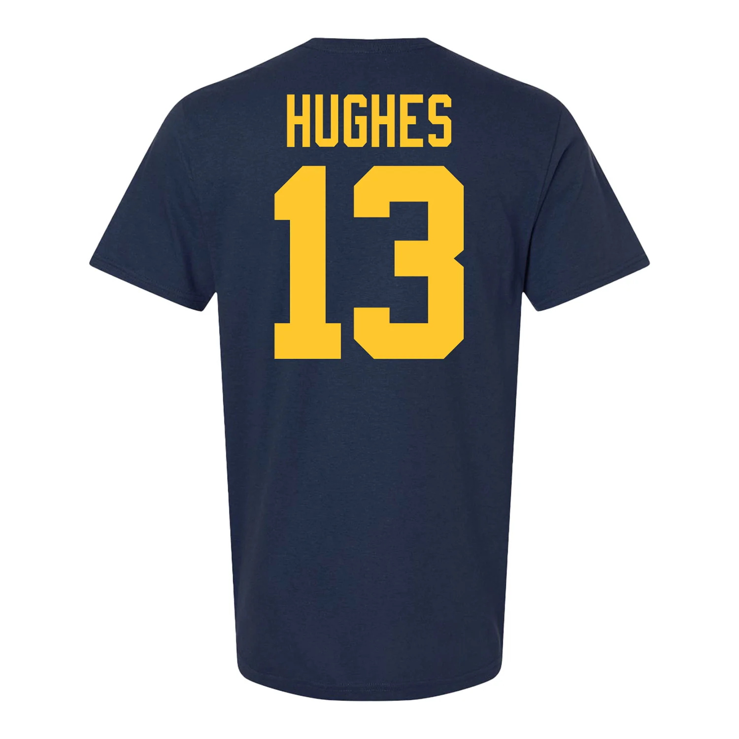 Michigan Wolverines Men's Hockey Student Athlete #13 T.J Hughes T-Shirt