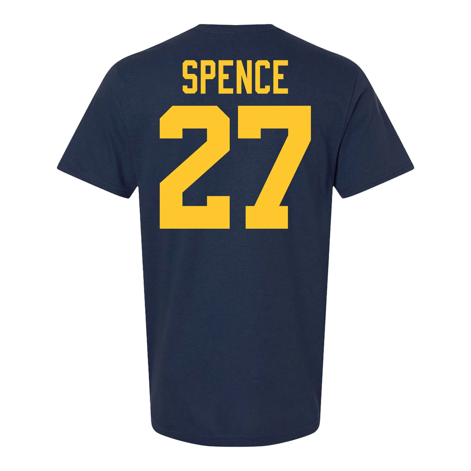 Michigan Wolverines Men's Hockey Student Athlete #27 Malcom Spence T-Shirt