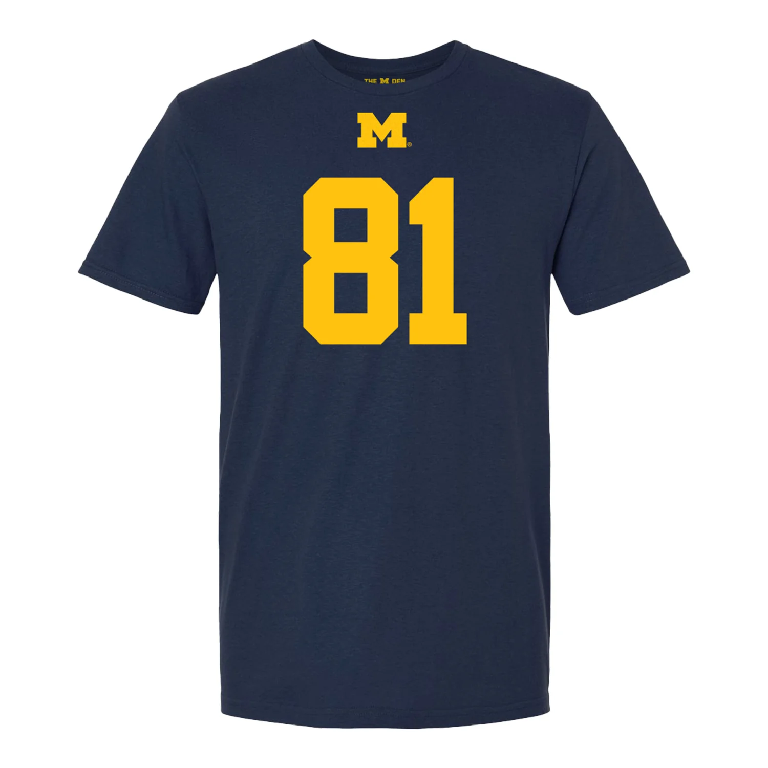 Michigan Wolverines #81 Jamar Browder Student Athlete Blue Football T-Shirt - Image 2