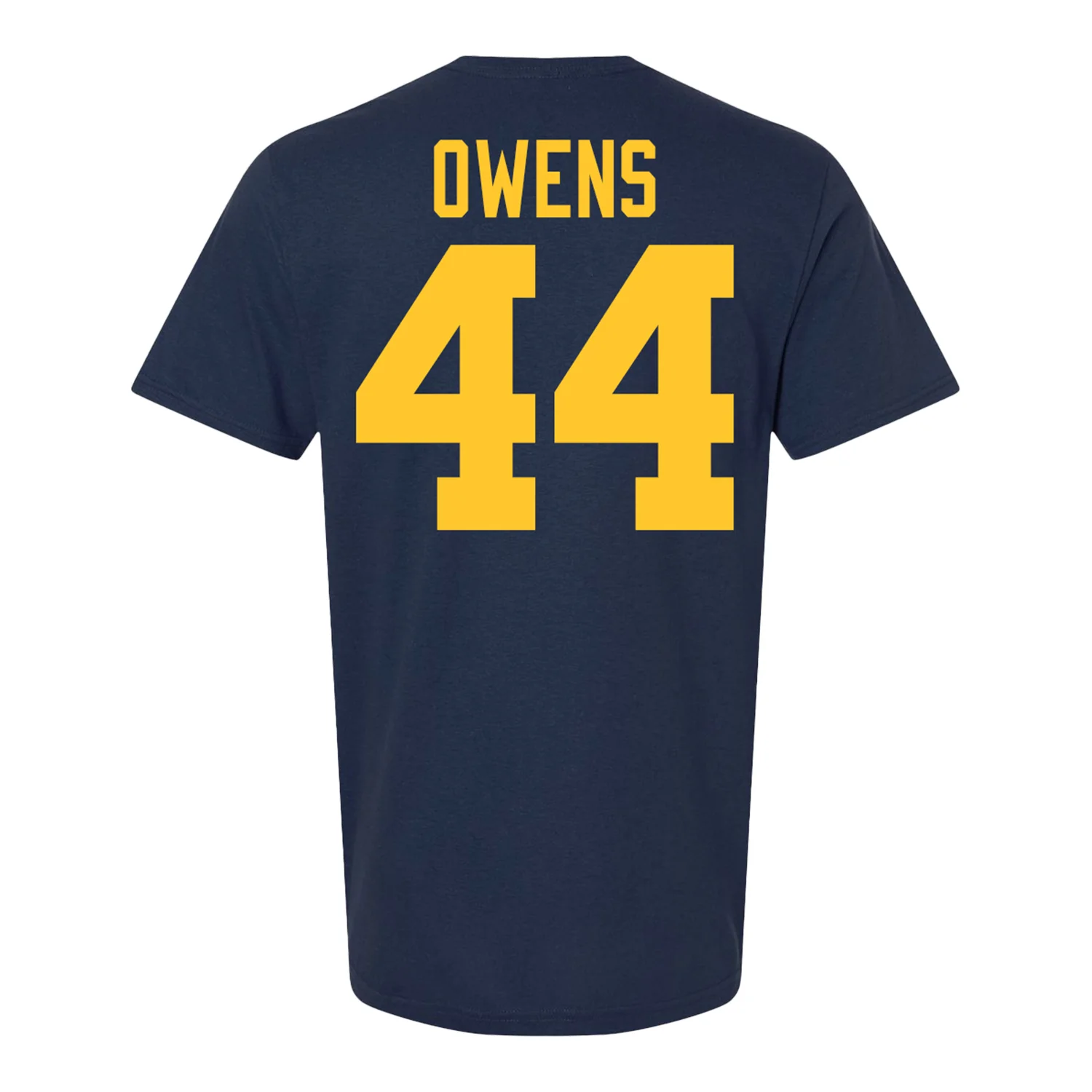 Michigan Wolverines #44 Eli Owens Student Athlete Blue Football T-Shirt