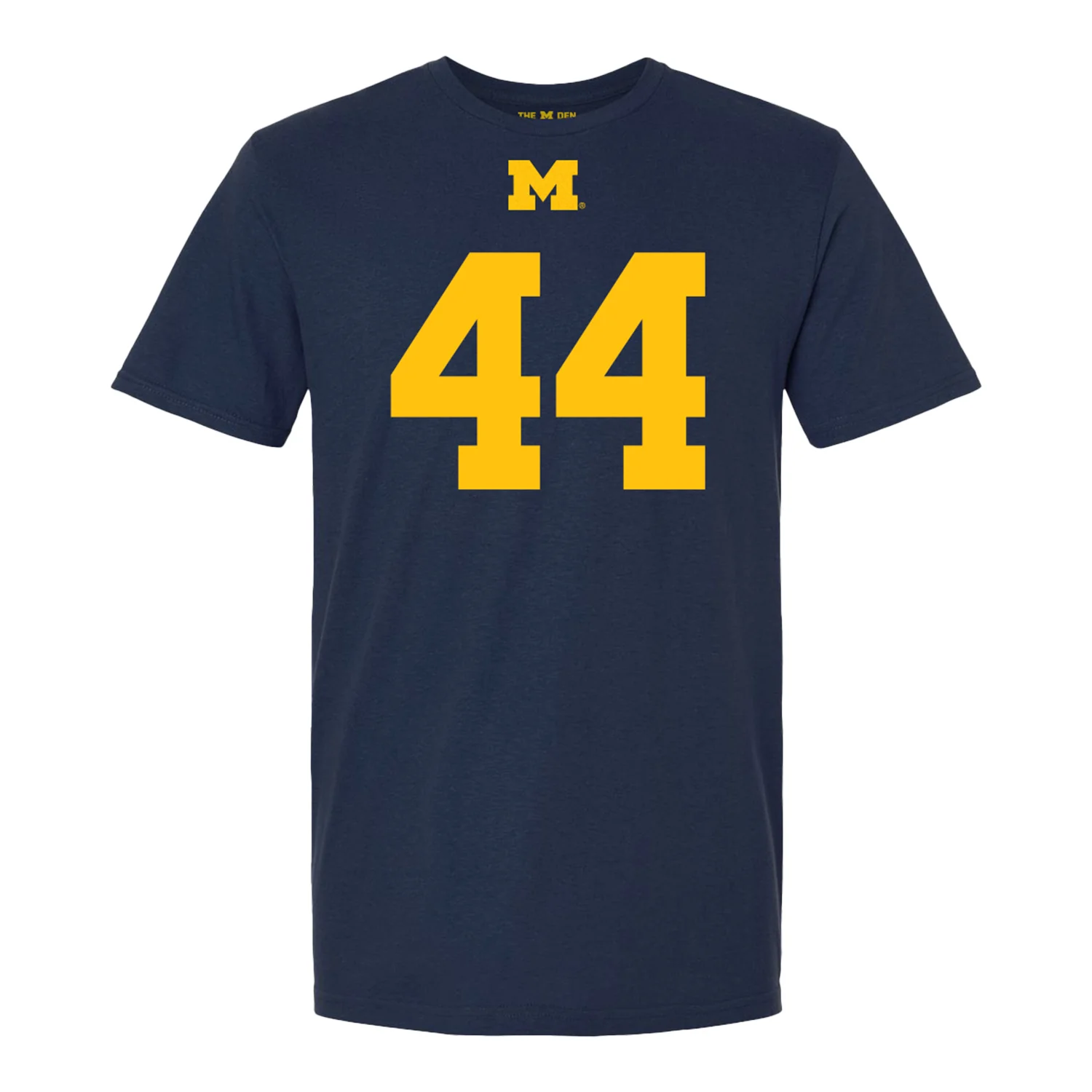 Michigan Wolverines #44 Eli Owens Student Athlete Blue Football T-Shirt - Image 2