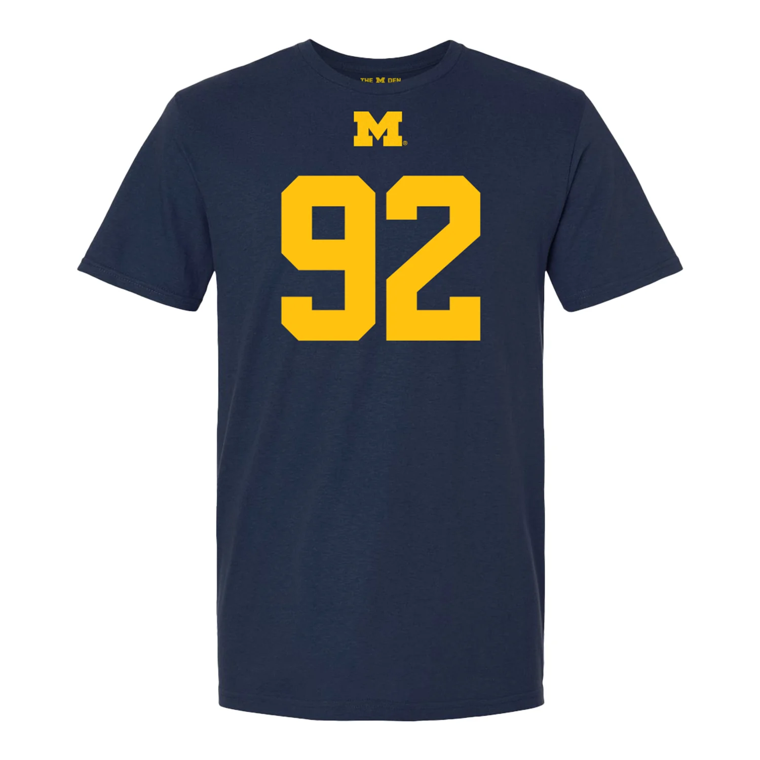 Michigan Wolverines #92 Ted Hammond Student Athlete Blue Football T-Shirt - Image 2