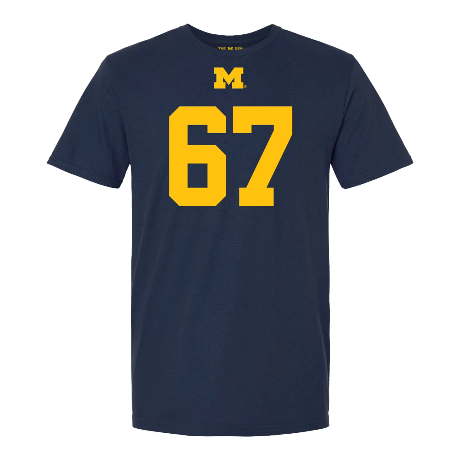 Michigan Wolverines #67 Trent Middleton Student Athlete Blue Football T-Shirt - Image 2