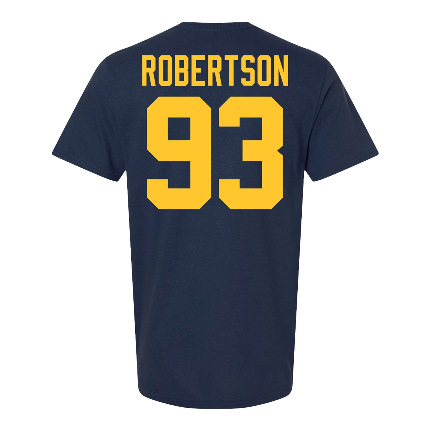 Michigan Wolverines #93 Hunter Robertson Student Athlete Blue Football T-Shirt