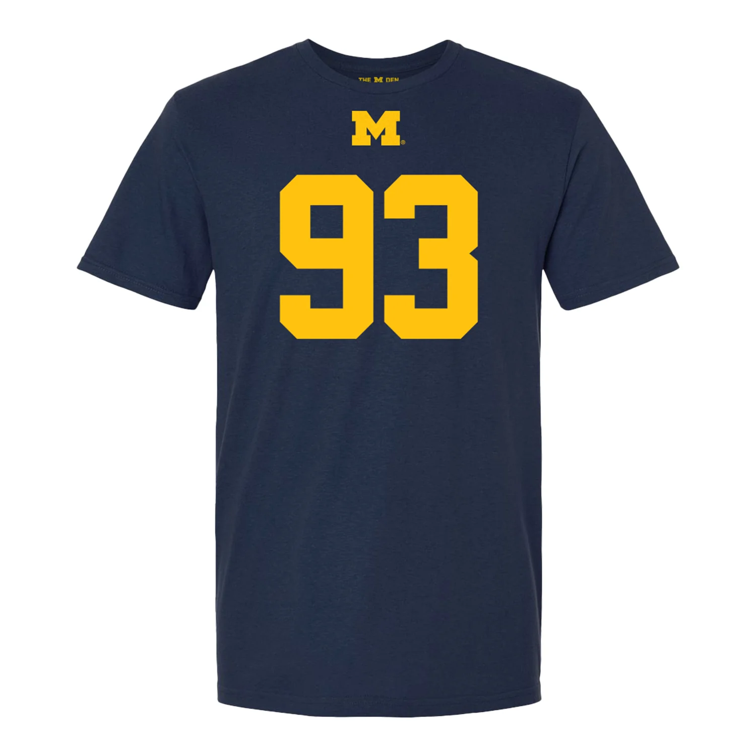 Michigan Wolverines #93 Hunter Robertson Student Athlete Blue Football T-Shirt - Image 2