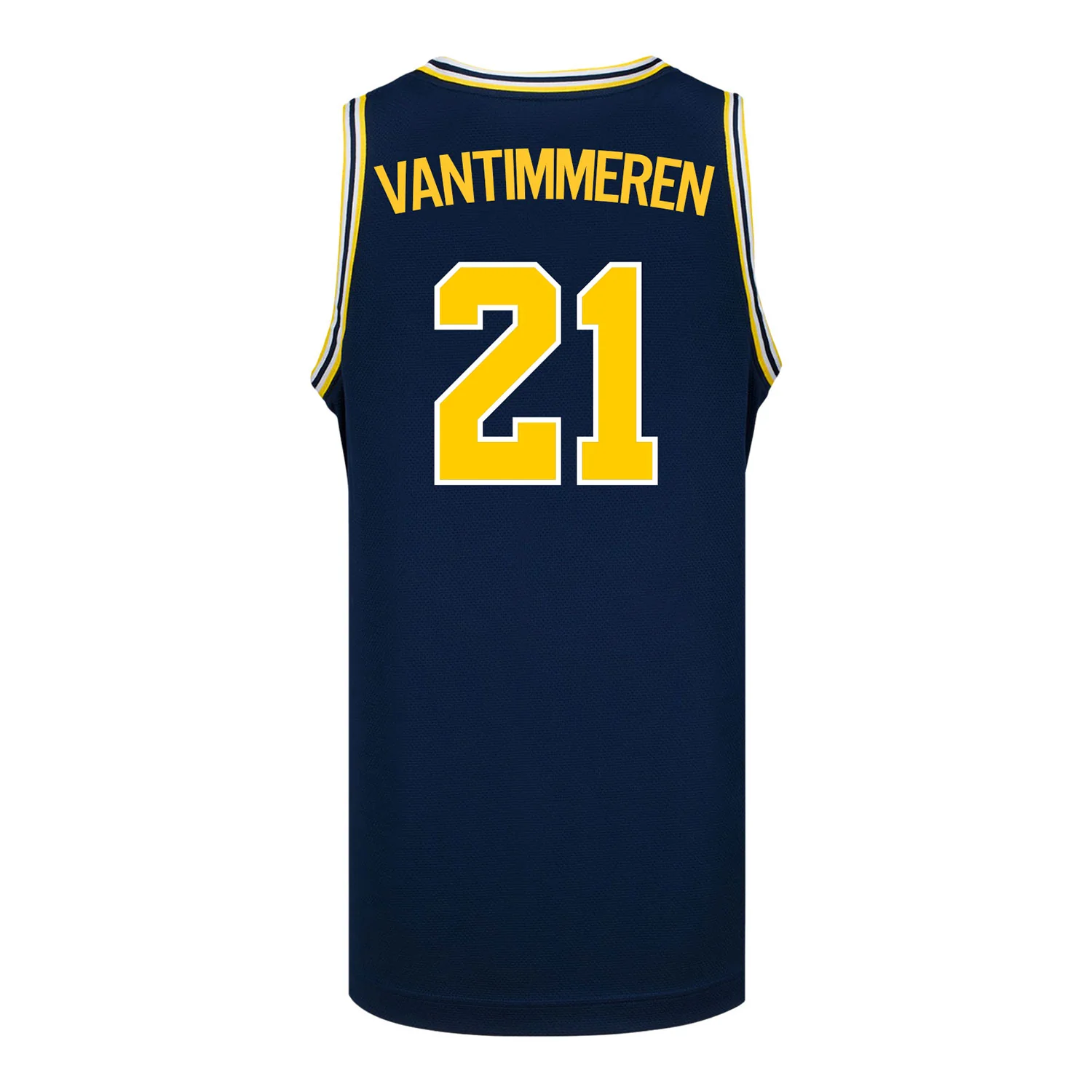 Michigan Wolverines #21 Ally VanTimmeren Student Athlete Blue Women's Basketball Jersey