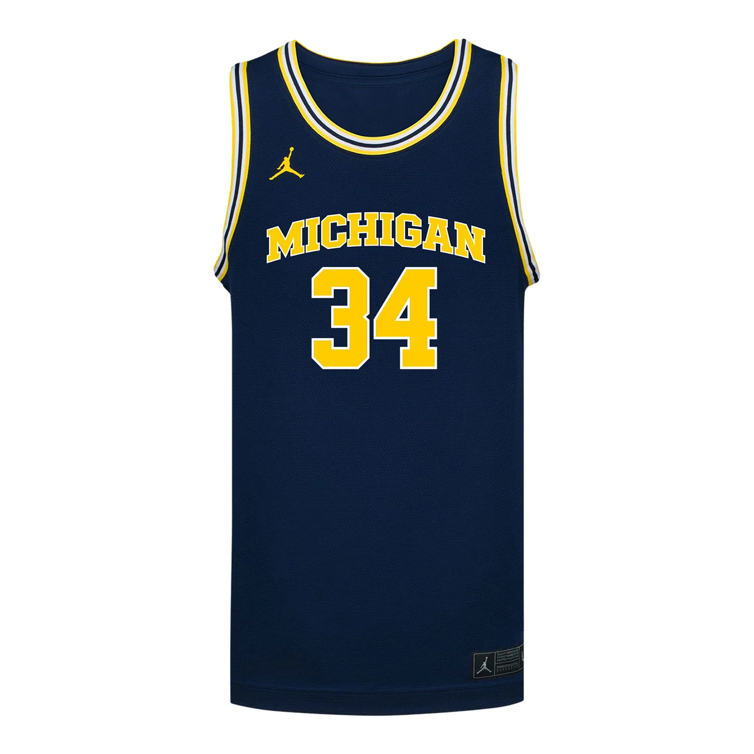 Michigan Wolverines #34 Aaiyanna Dunbar Student Athlete Blue Women's Basketball Jersey - Image 2
