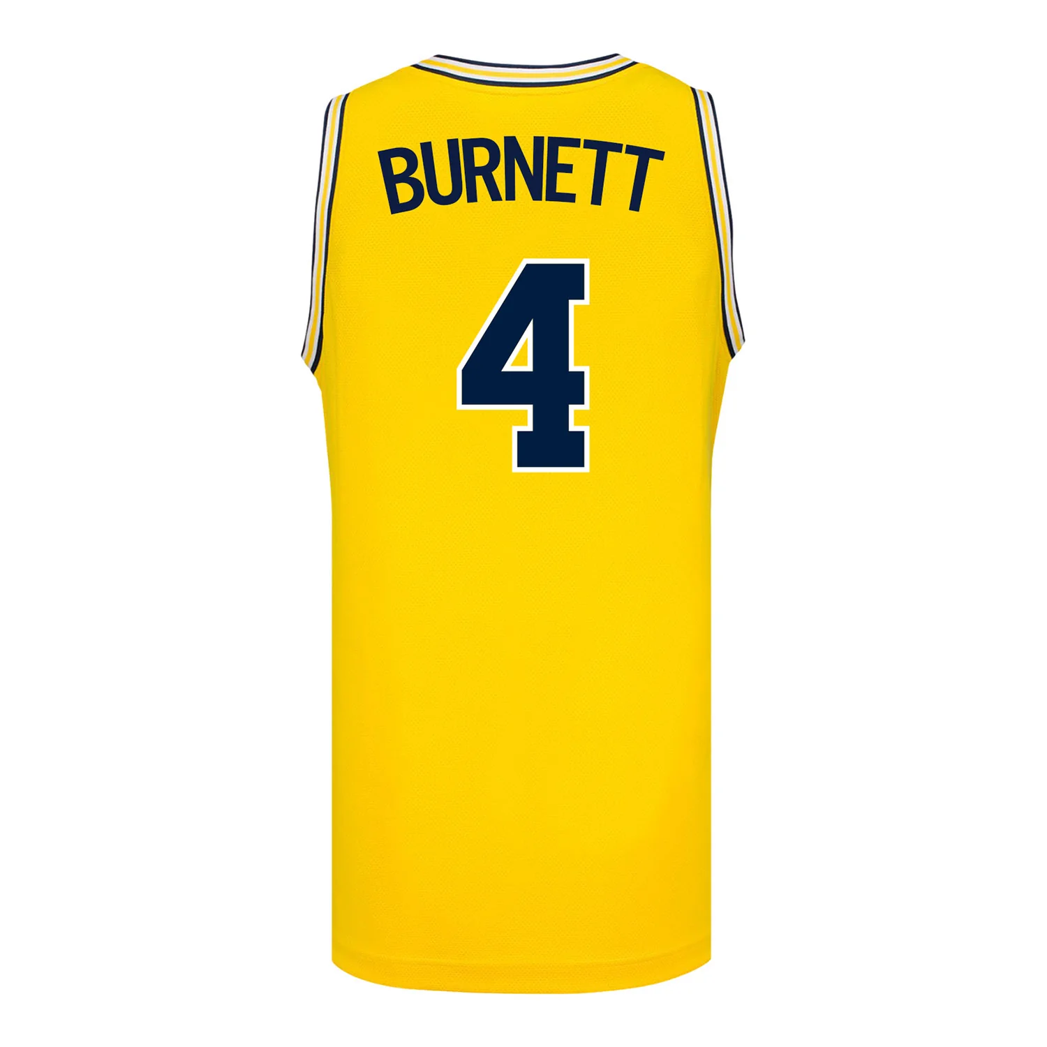 Michigan Wolverines #4 Nimari Burnett Student Athlete Maize Basketball Jersey