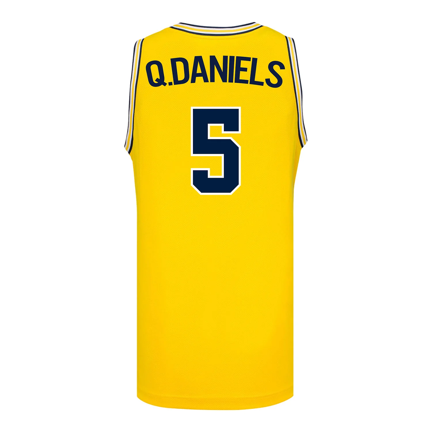 Michigan Wolverines #5 Brooke Q. Daniels Student Athlete Maize Women's Basketball Jersey