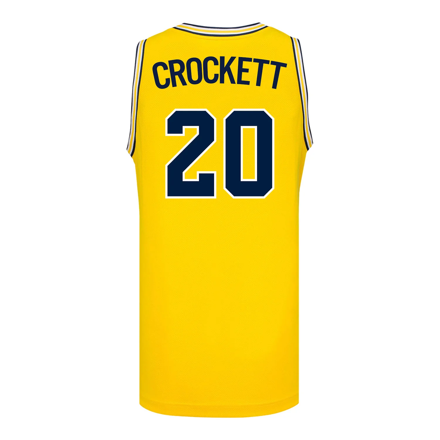 Michigan Wolverines #20 Alyssa Crockett Student Athlete Maize Women's Basketball Jersey