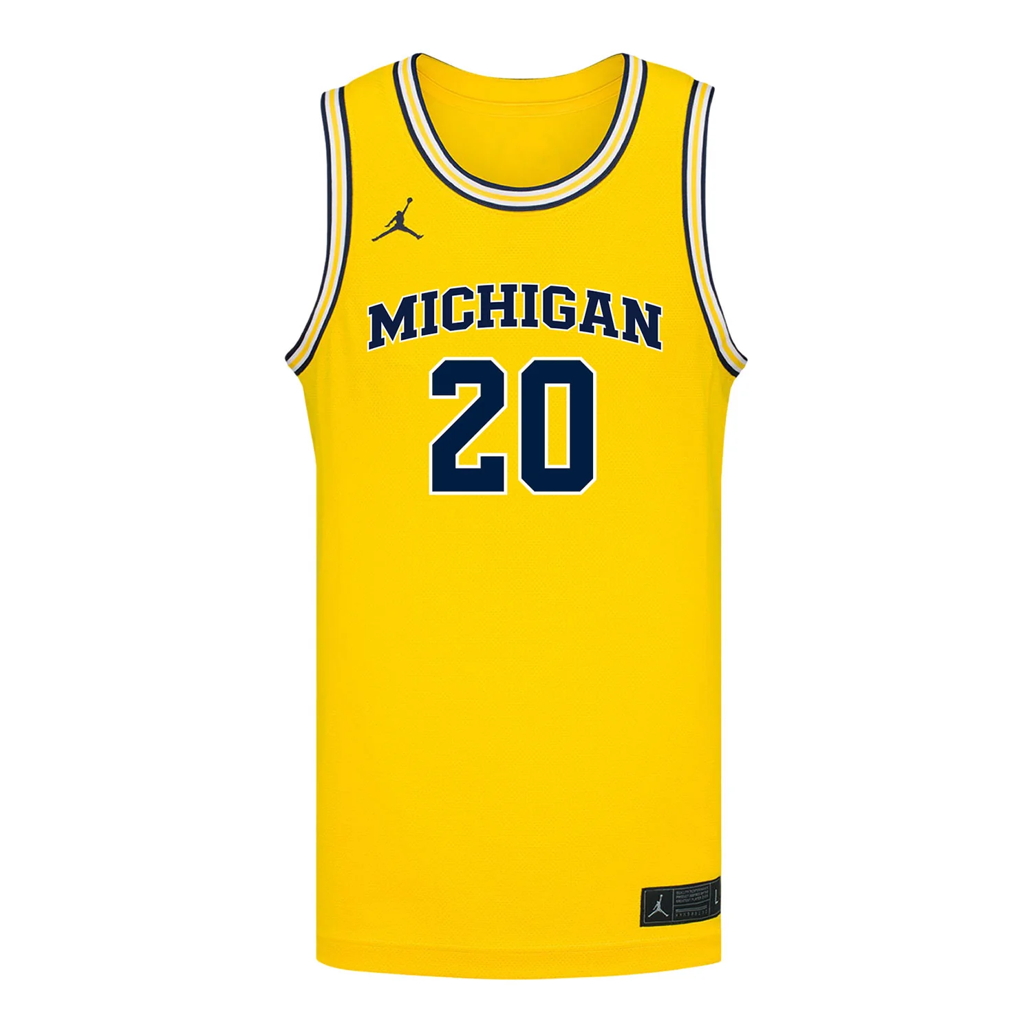 Michigan Wolverines #20 Alyssa Crockett Student Athlete Maize Women's Basketball Jersey - Image 2