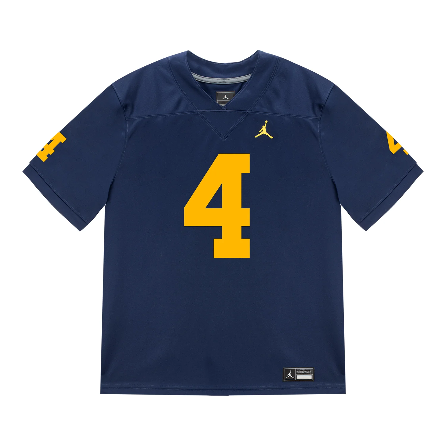 Michigan Wolverines #4 TJ Guy Student Athlete Blue Football Jersey - Image 2