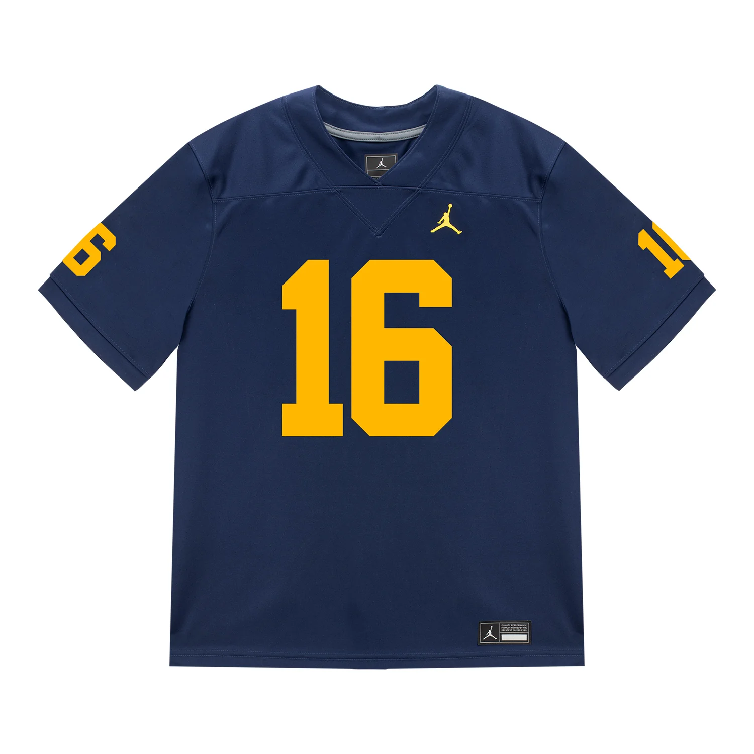 Michigan Wolverines #16 Jo'Ziah Edmond Student Athlete Blue Football Jersey - Image 2