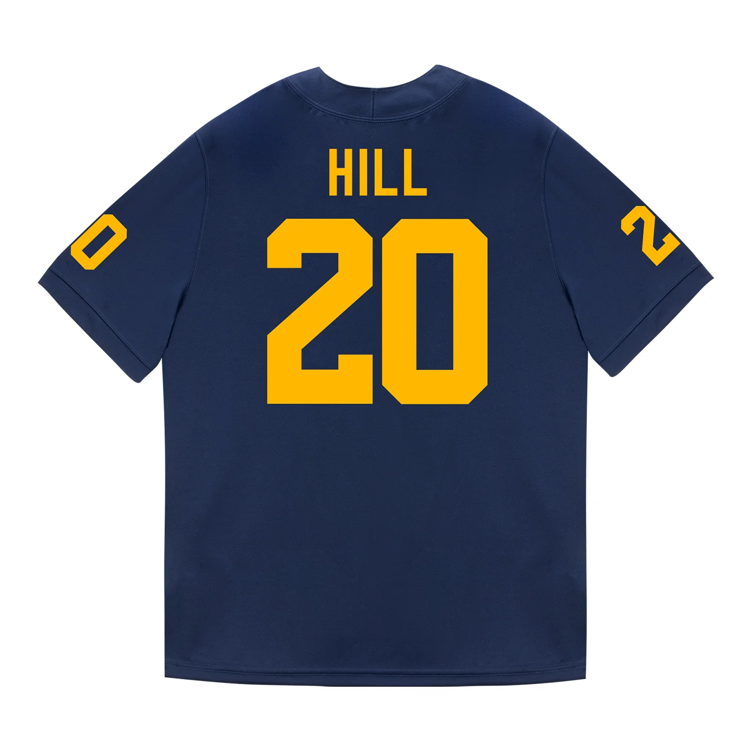 Michigan Wolverines #20 Jyaire Hill Student Athlete Blue Football Jersey