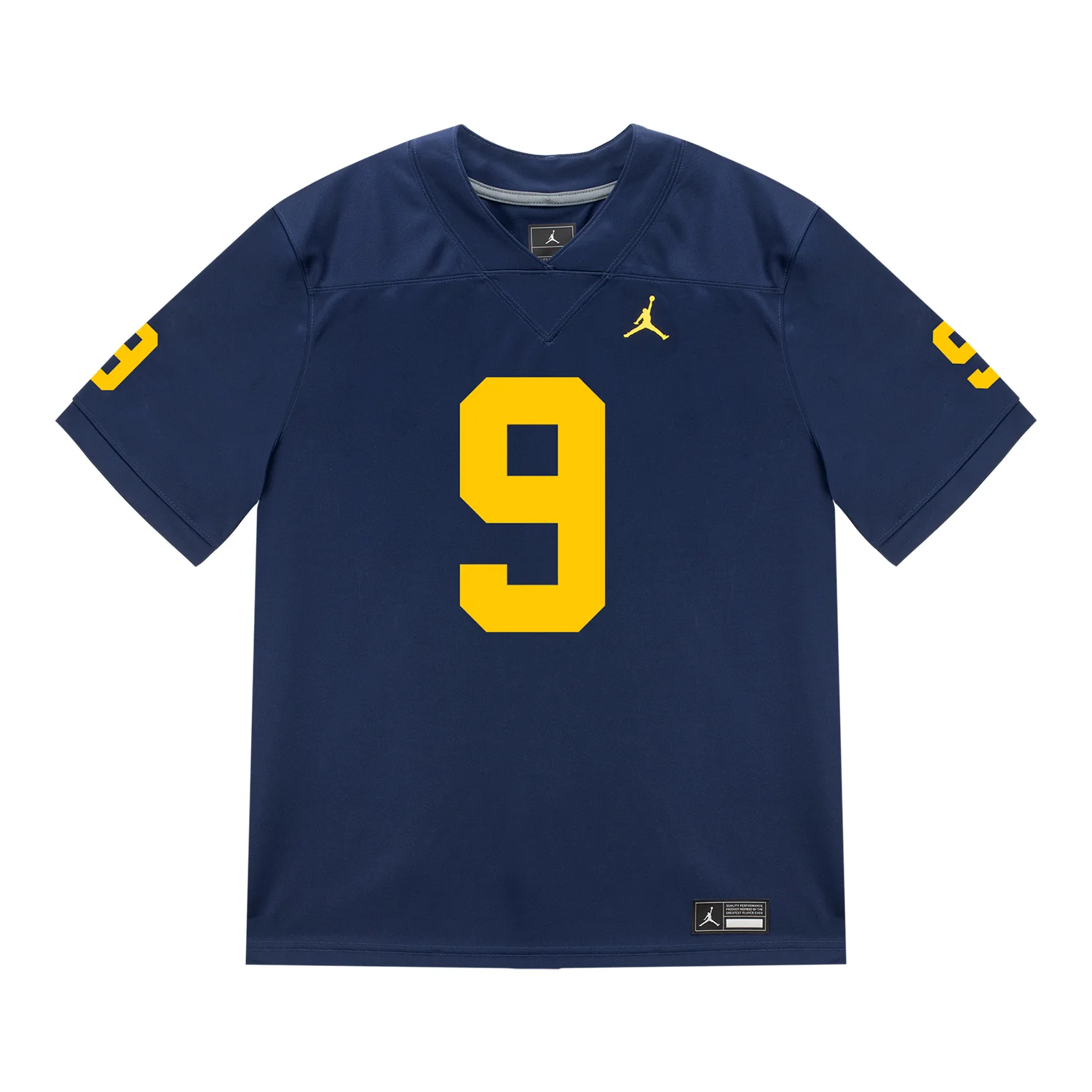 Michigan Wolverines #9 Cameron Brandt Student Athlete Blue Football Jersey - Image 2