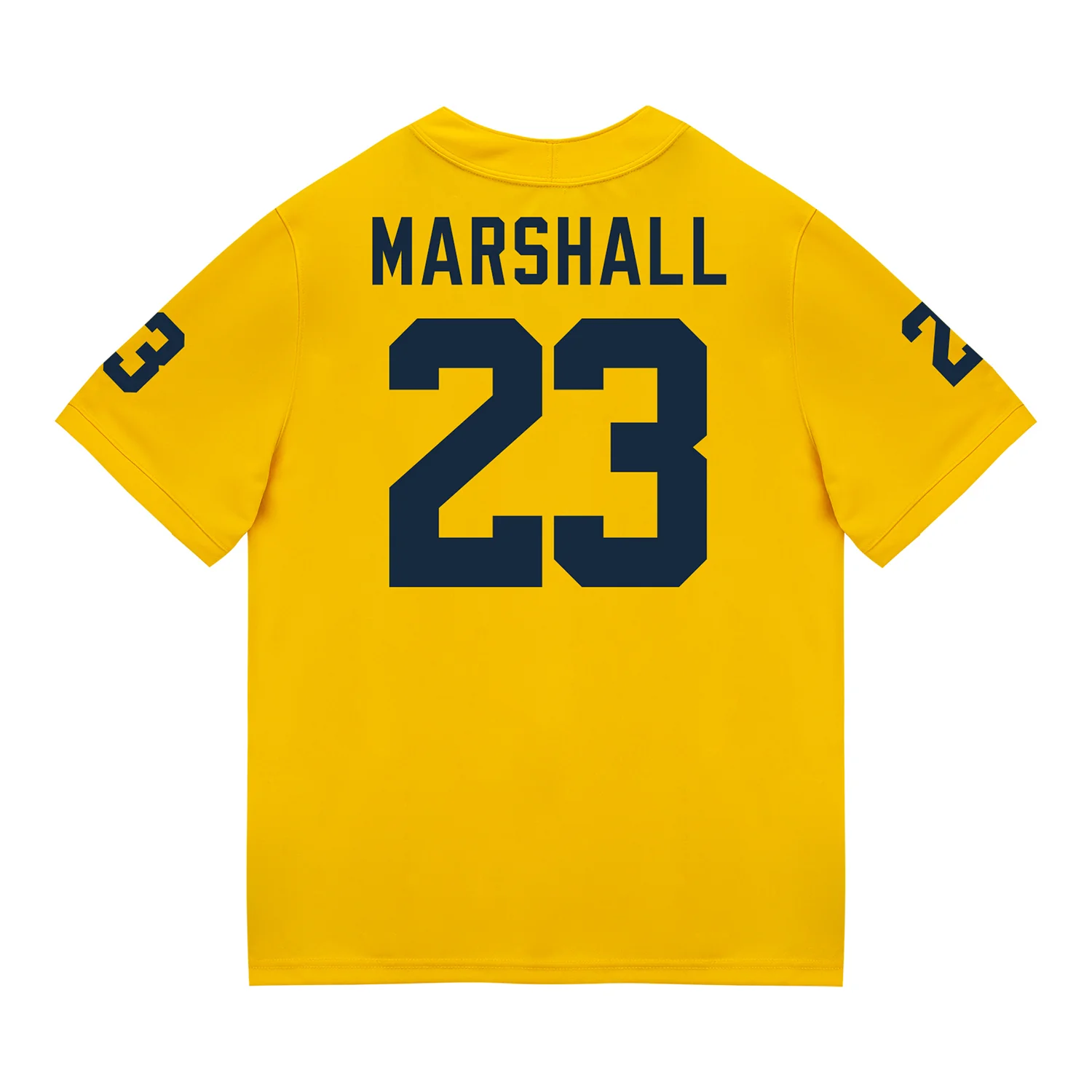 Michigan Wolverines #23 Jordan Marshall Student Athlete Maize Football Jersey