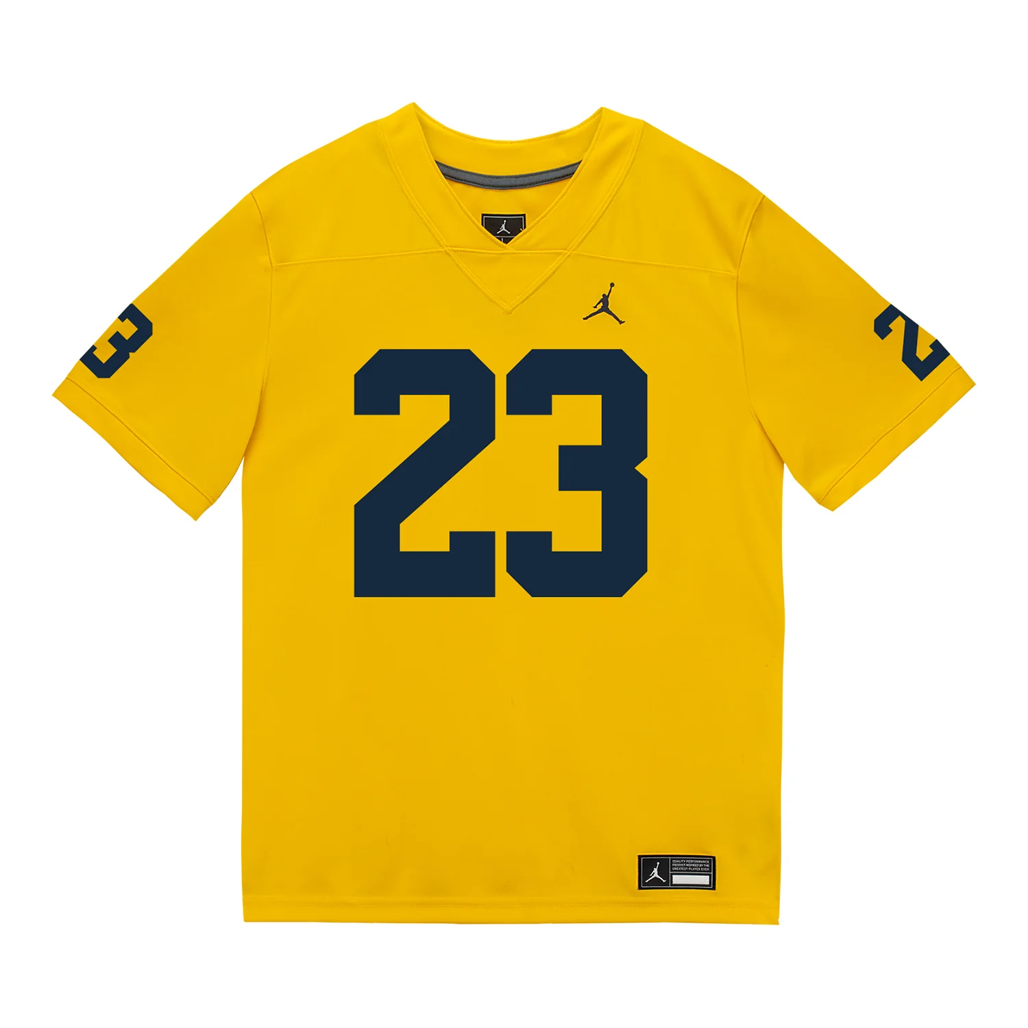 Michigan Wolverines #23 Jordan Marshall Student Athlete Maize Football Jersey - Image 2