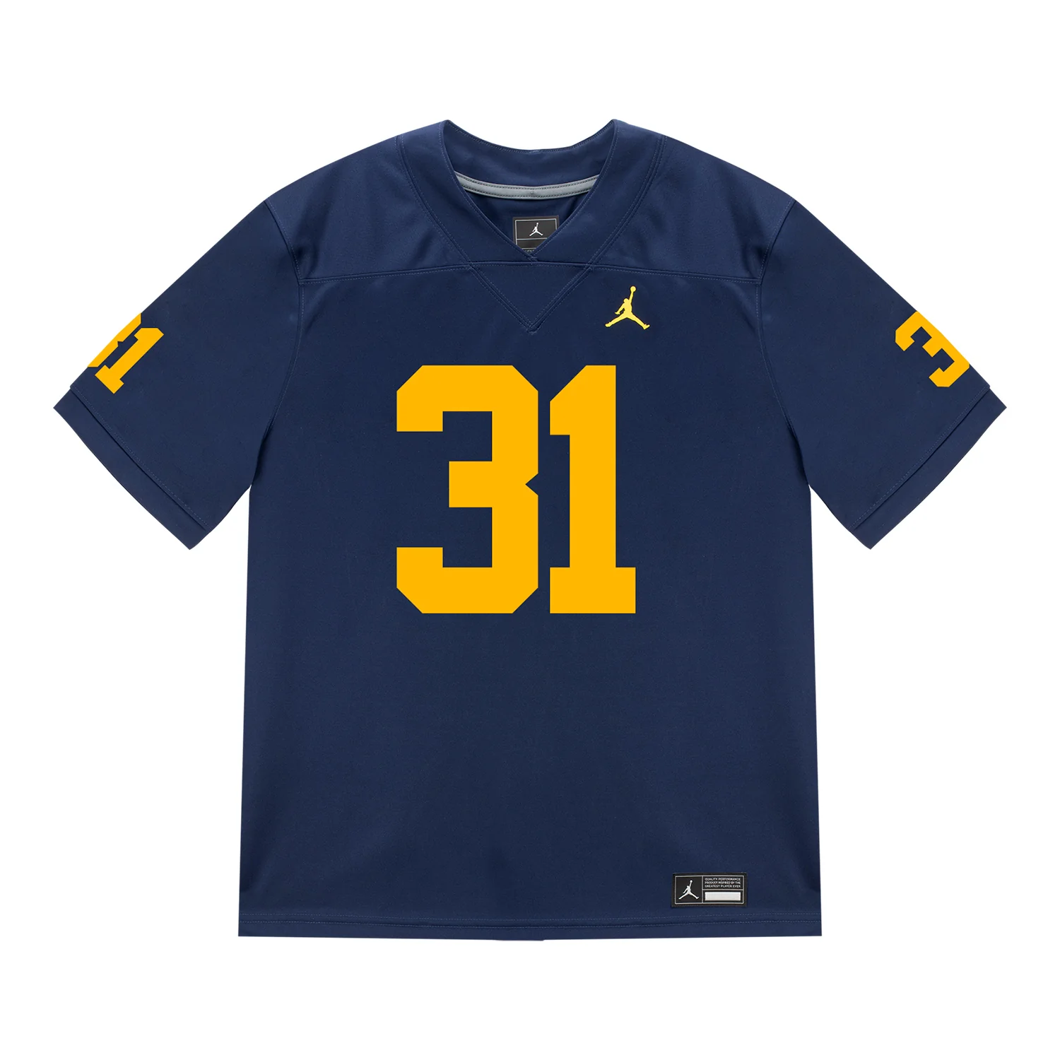 Michigan Wolverines #31 Nico Andrighetto Student Athlete Blue Football Jersey - Image 2